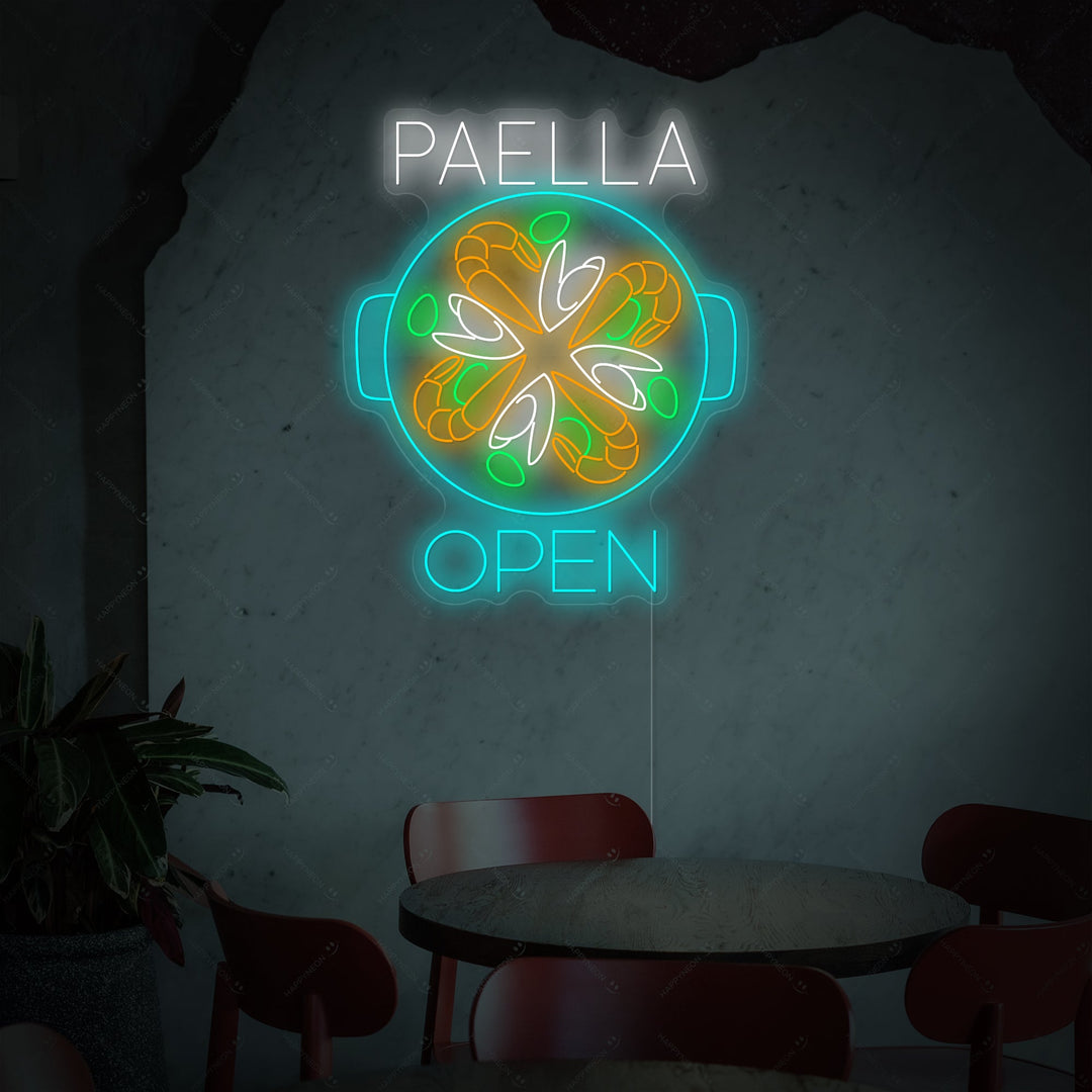 "Paella Open" Neonbord