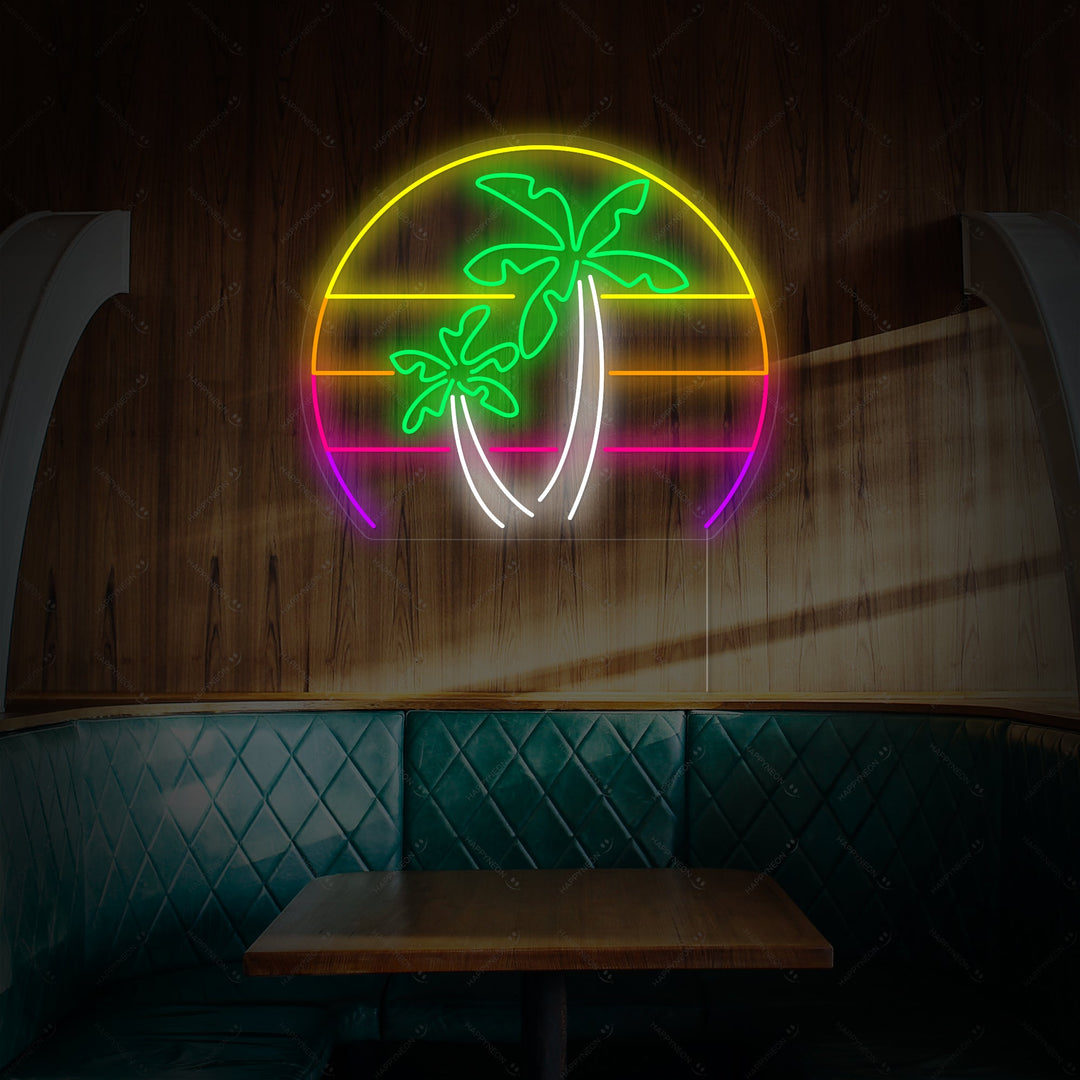 "Palmboom Vaporwave" Neonbord