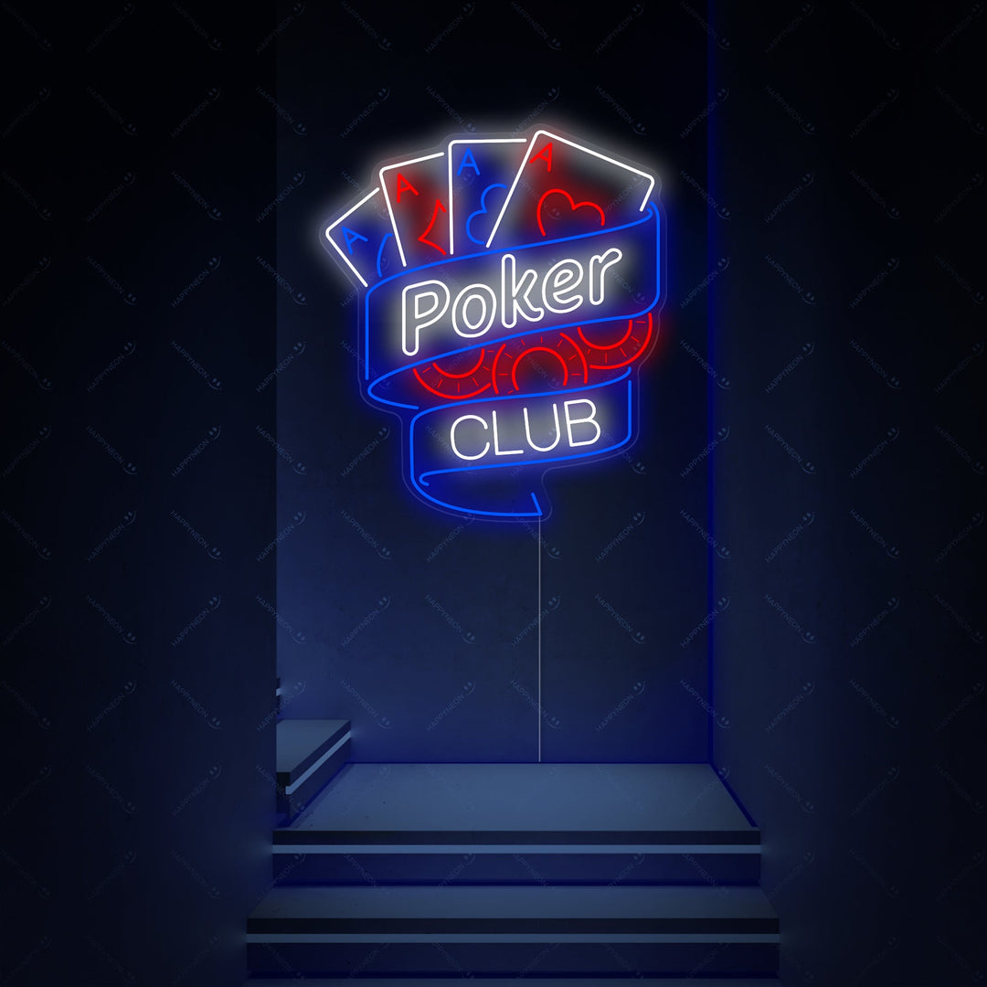 "Poker Club" Neonbord