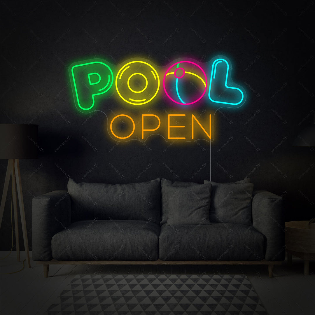 "Pool Open" Neonbord