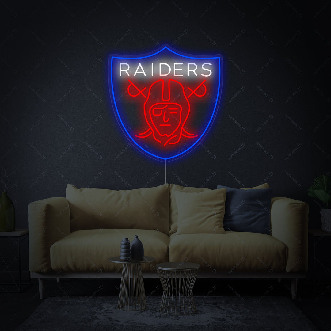 "Raiders" Neonbord