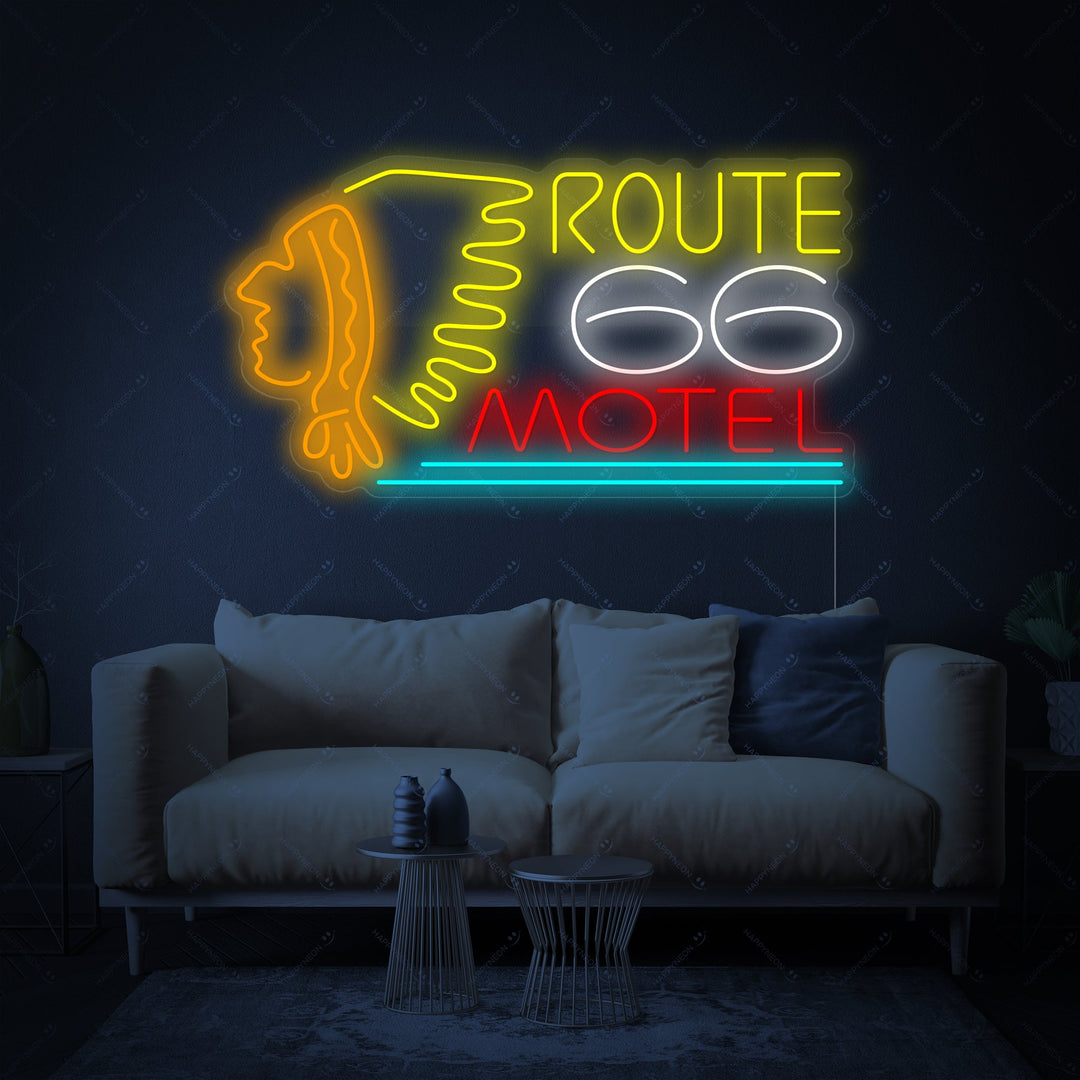 "Route 66 Motel" Neonbord