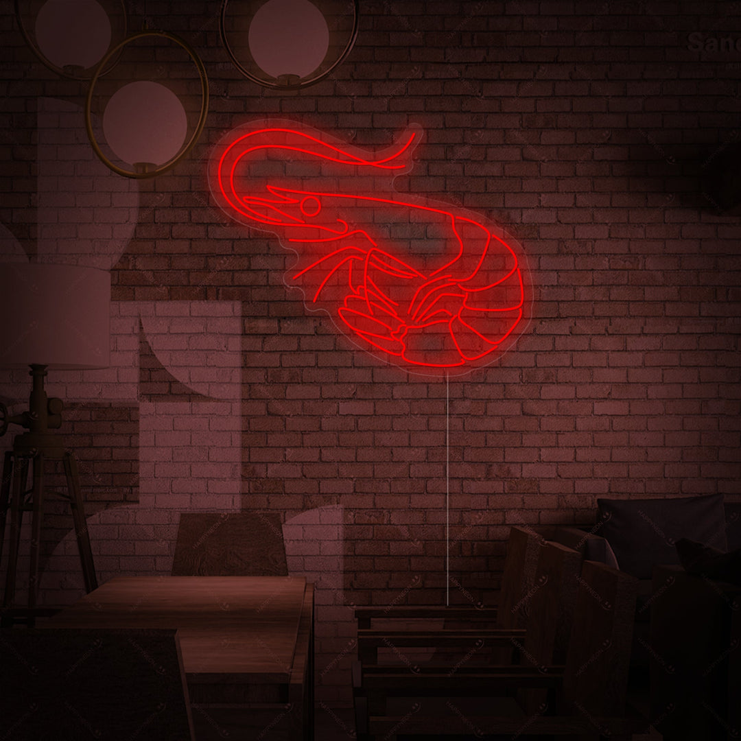 "Garnalen" Neonbord