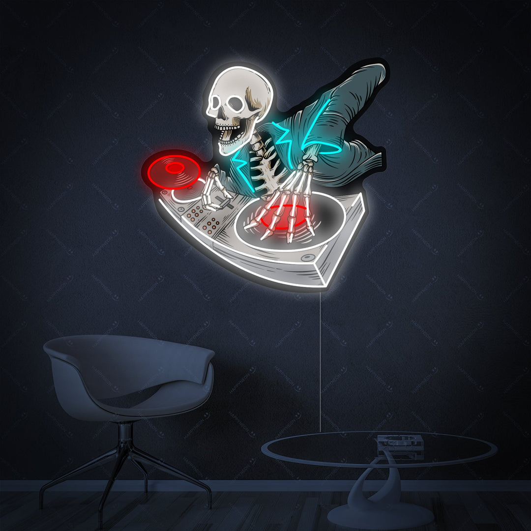 "Skelet Dj" Neonbord