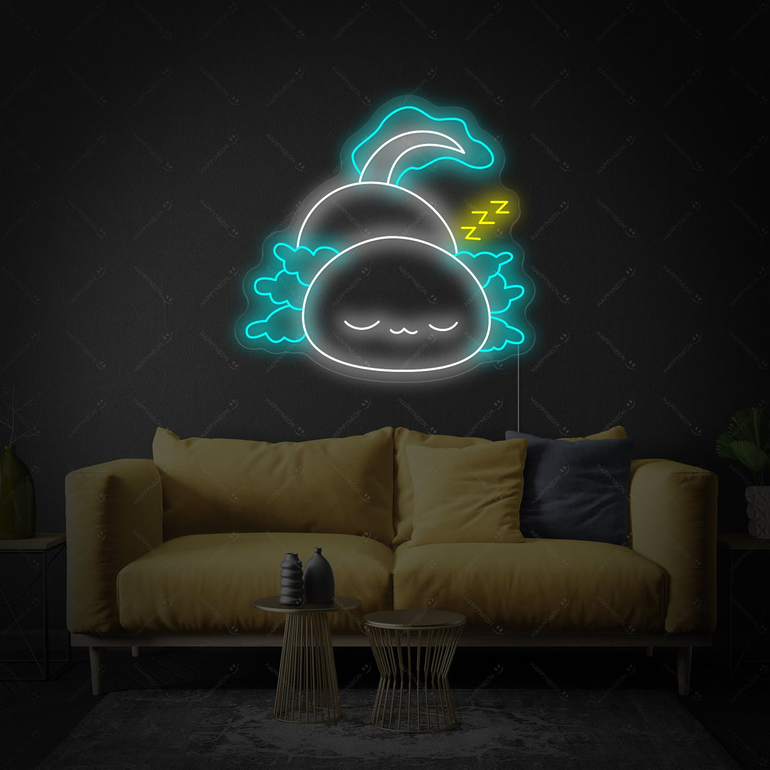 "Slapende Axolotl" Neonbord