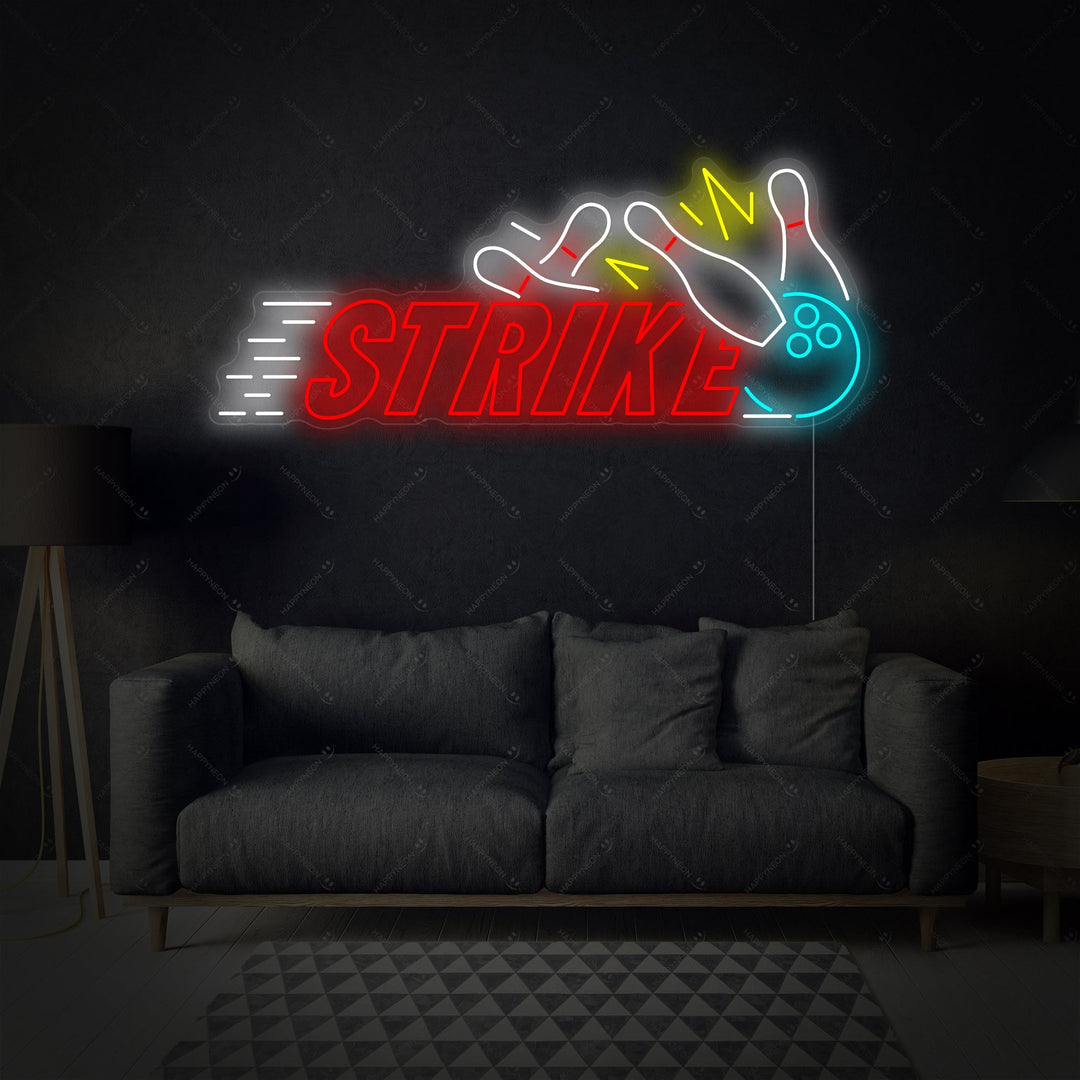 "Strike Bowling" Neonbord