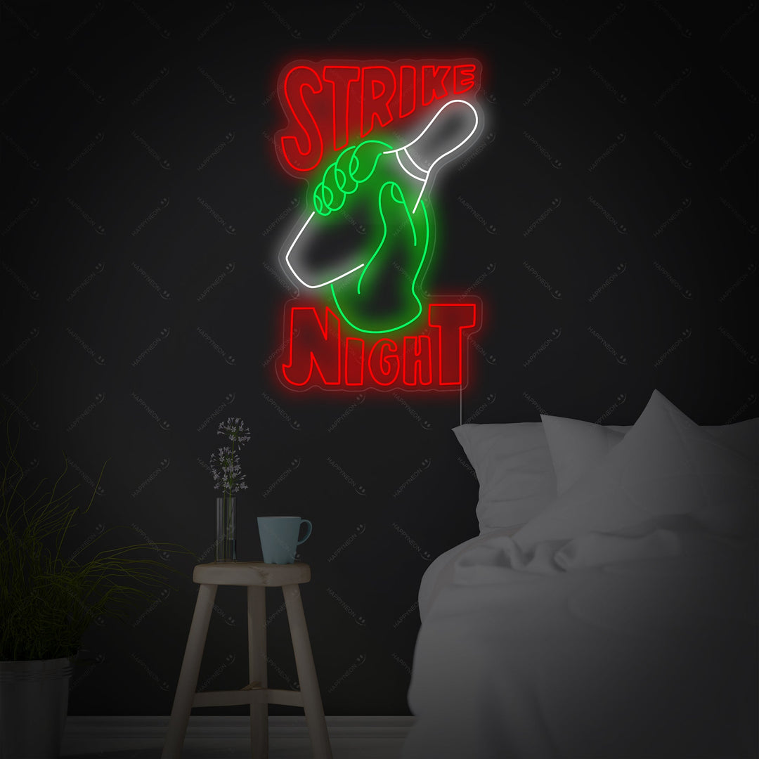 "Strike Night Bowling " Neonbord