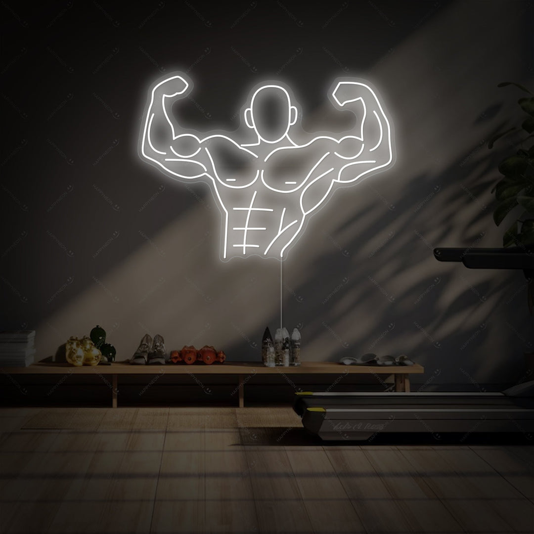 "Sterke man" Neonbord