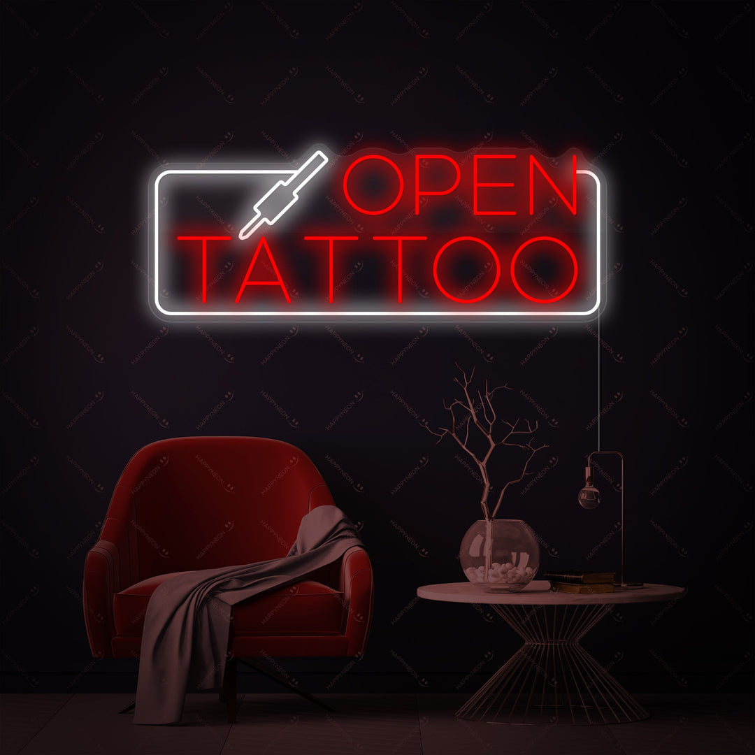 "Tattoo Open" Neonbord
