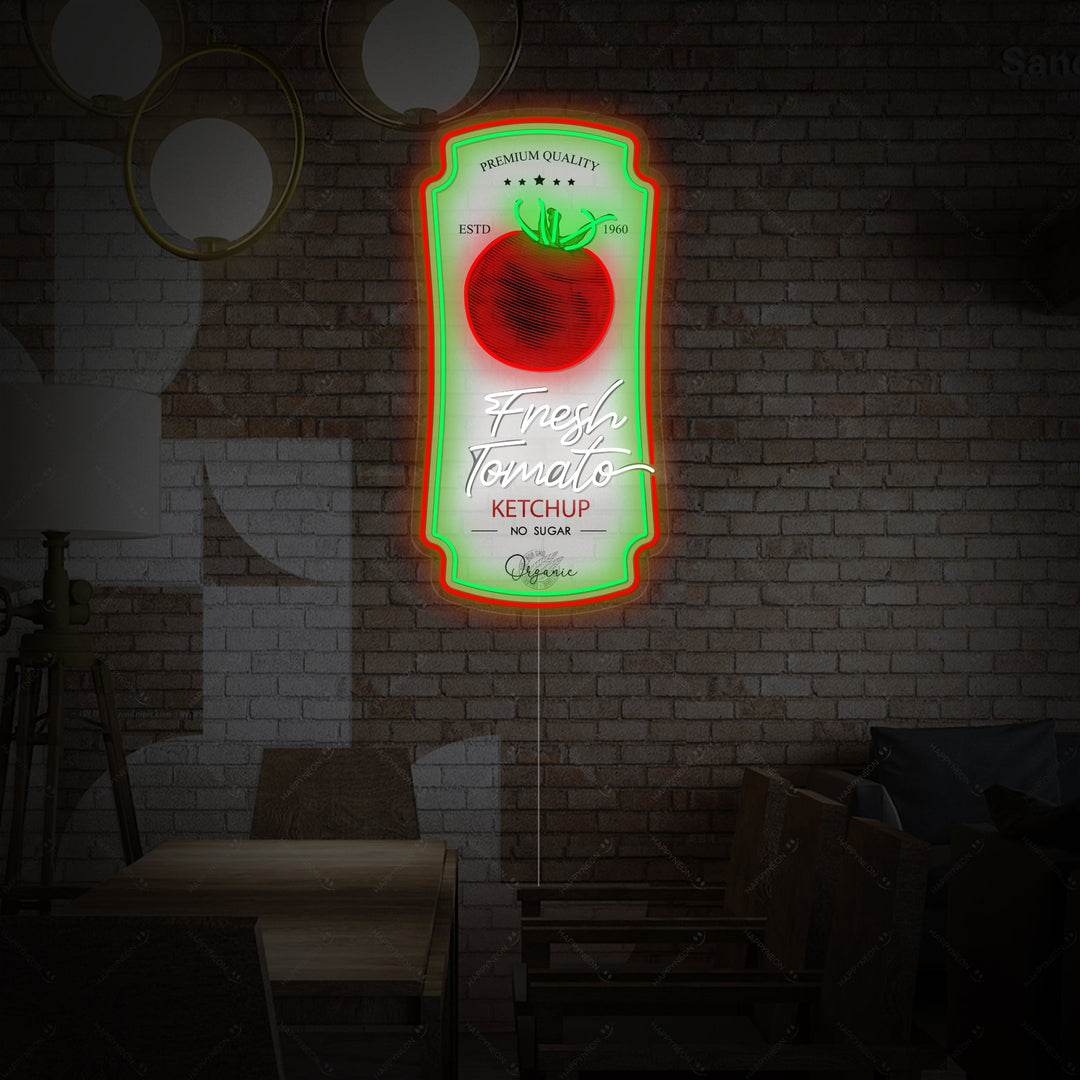 "Tomatenketchup Saus Badge" Neonbord
