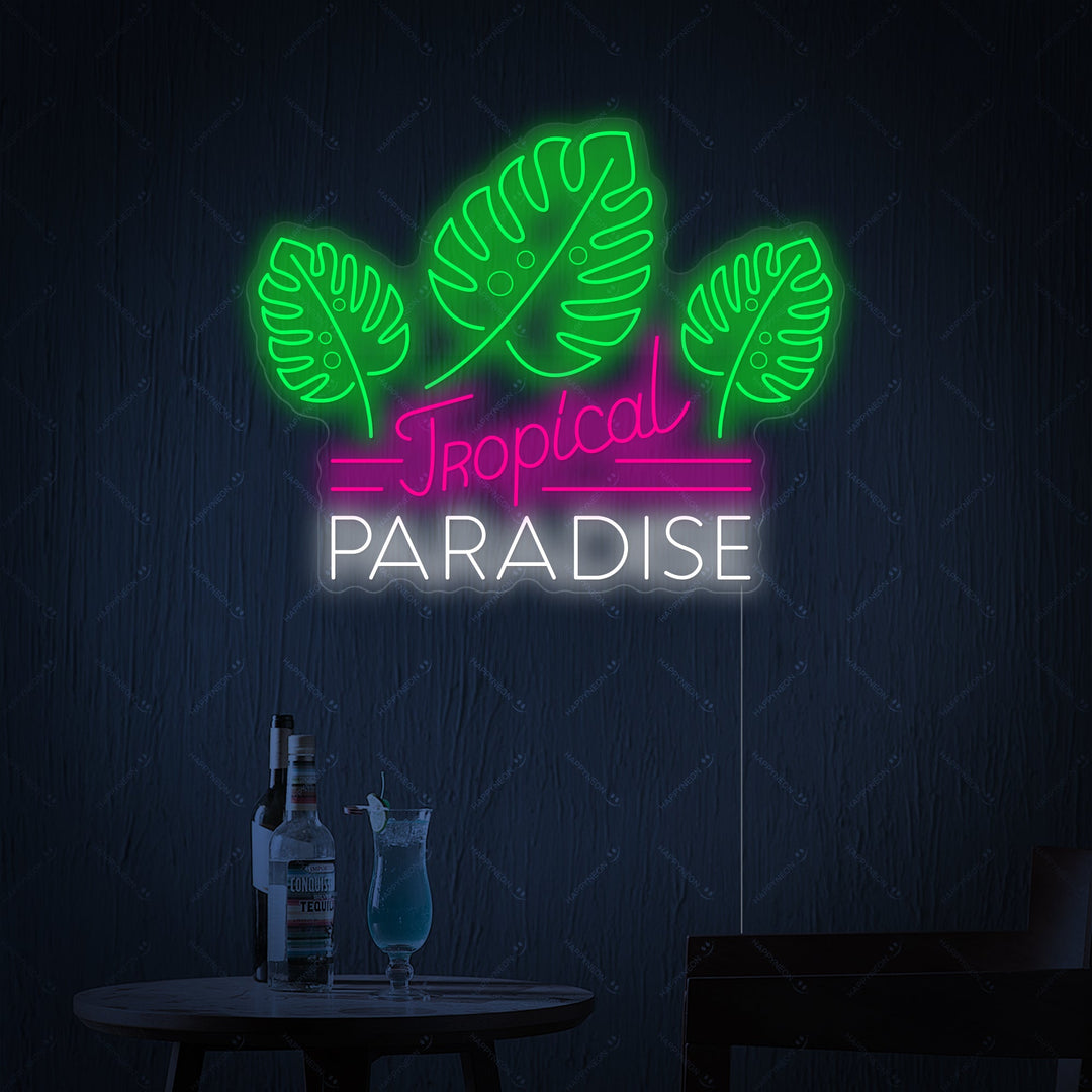 "Tropical Paradise" Neonbord