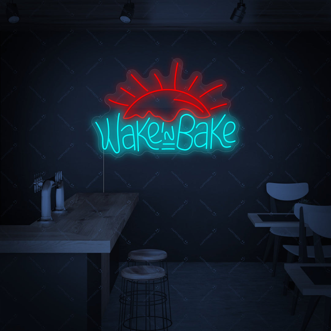 "Wake and Bake" Neonbord