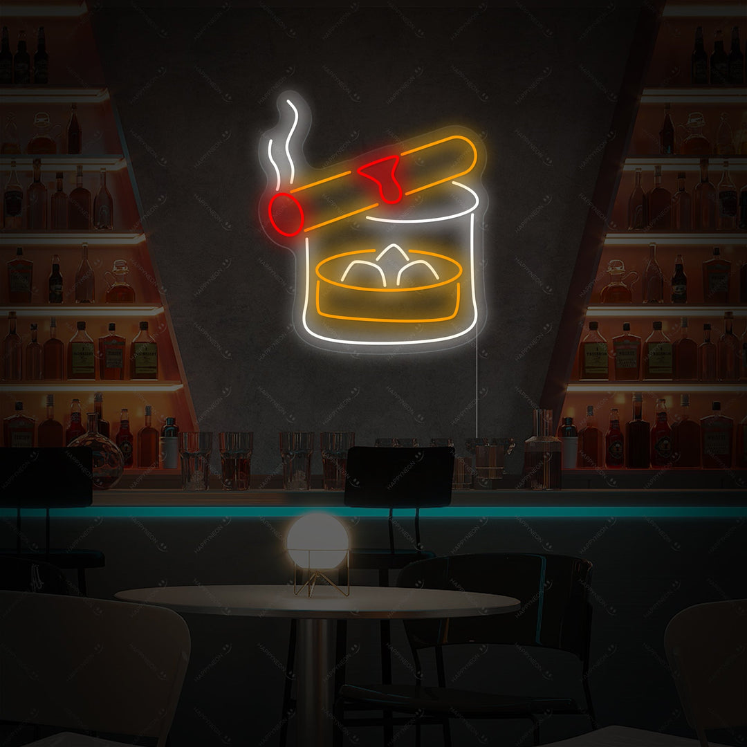 "Whiskyglas" Neonbord