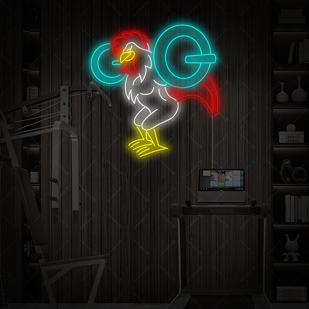 "Workout Haan" Neonbord