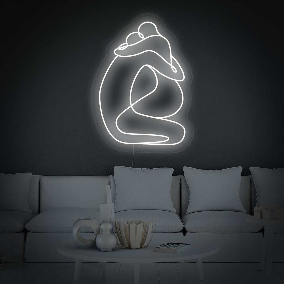 "Abstracte Omhelzing Van Geliefden" Neon Verlichting