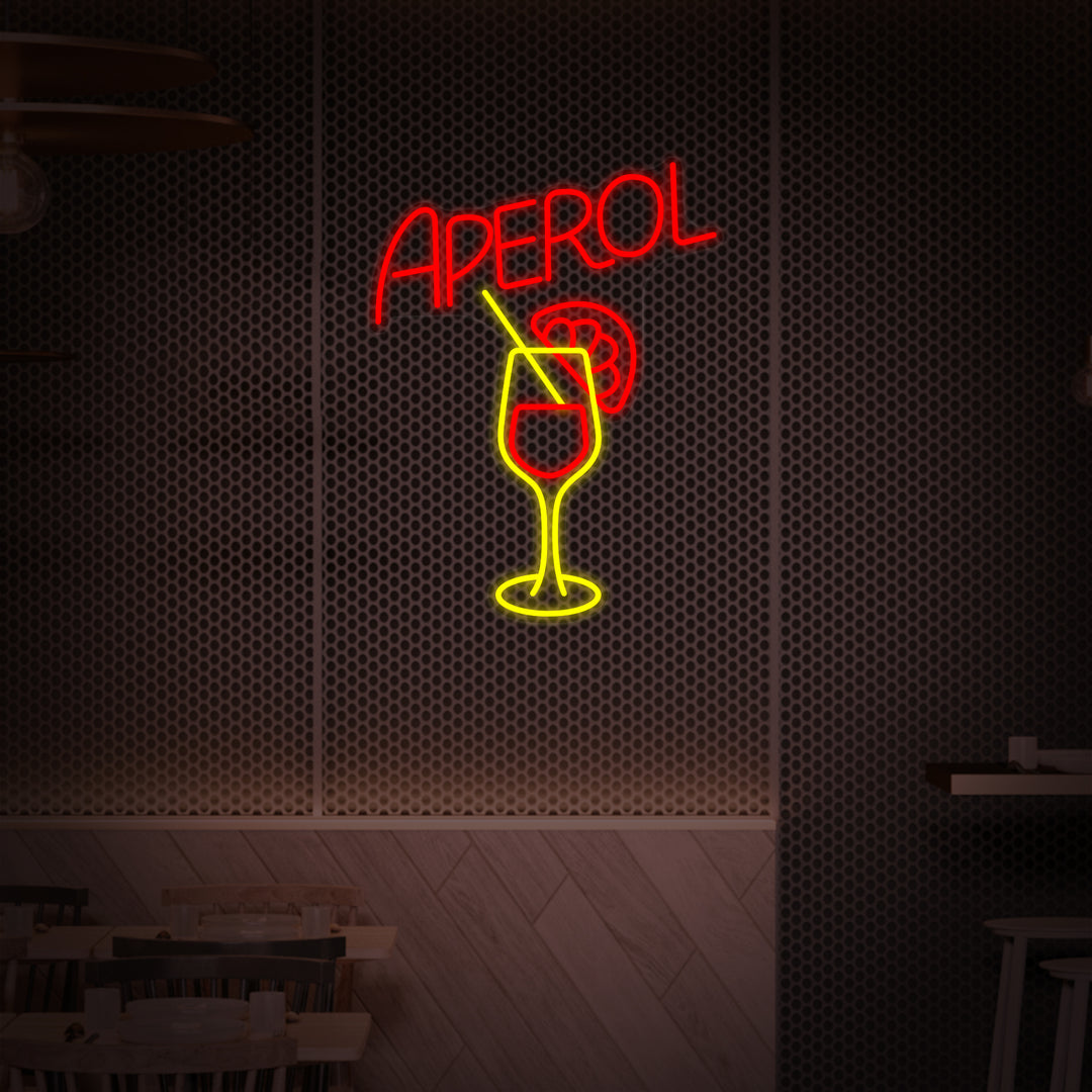 "Aperol Bar En Glazen Beker" Neon Verlichting