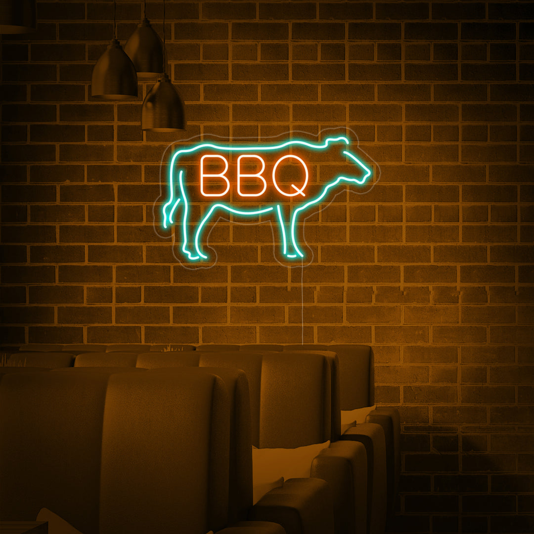 "Koe, BBQ" Neon Verlichting