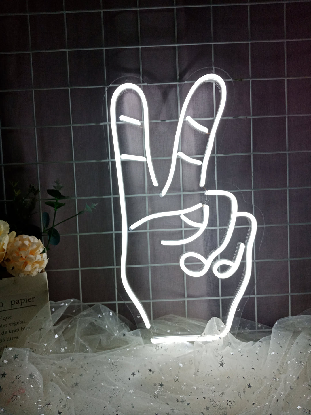 "Vrede, Vredesgebaar" Verlichting (Voorraad: 2 stuks)