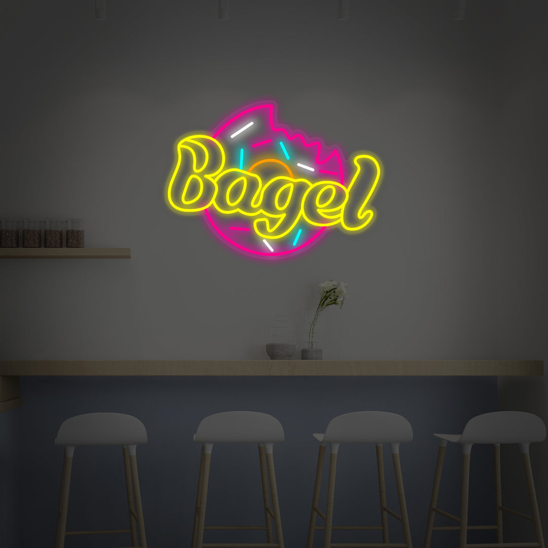 "Bagel Voor Bakkerij Taartenwinkel" Neon Verlichting