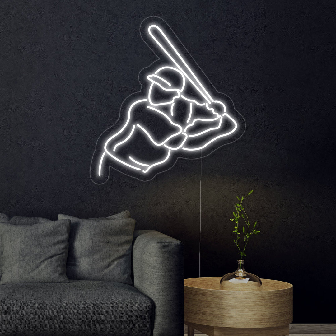 "Honkbalspeler" Neon Verlichting
