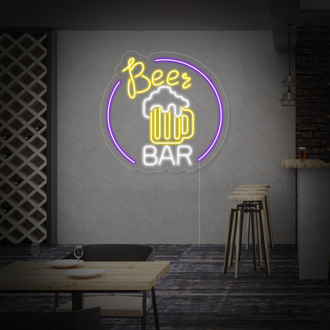"Beer Bar, Bierpul, Bar" Neon Verlichting