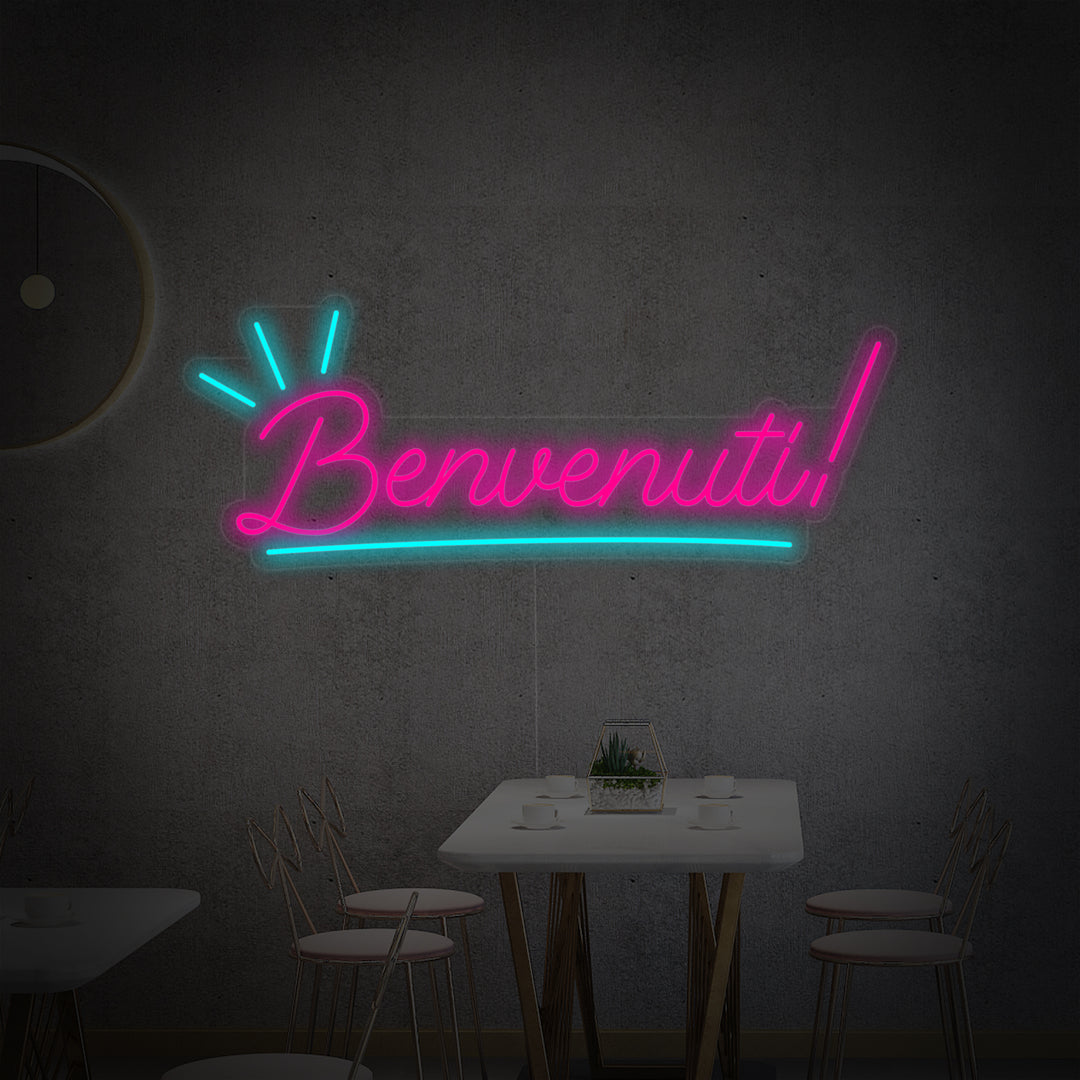 "Benvenuti" Neon Verlichting