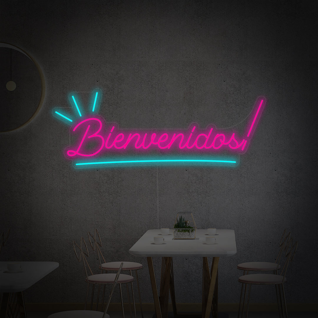"Bienvenidos" Neon Verlichting