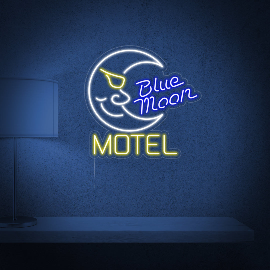 "Blue Moon Motel, Hotel" Neon Verlichting