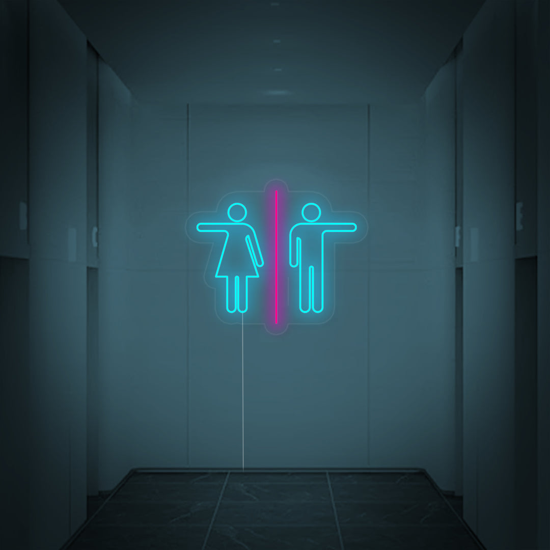 "Jongen En Meisje WC" Neon Verlichting