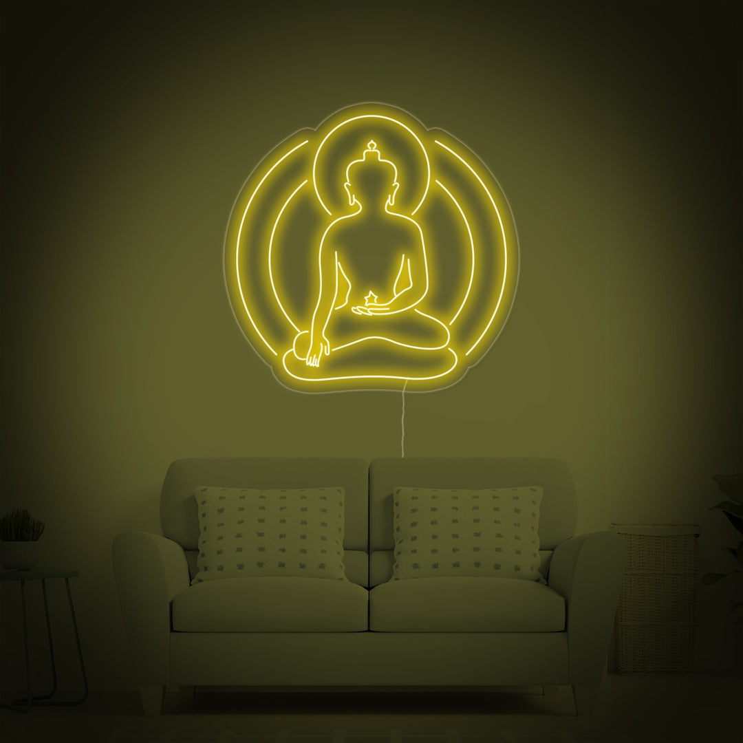 "Boeddha yoga, yogakamerdecoratie" Neon Verlichting
