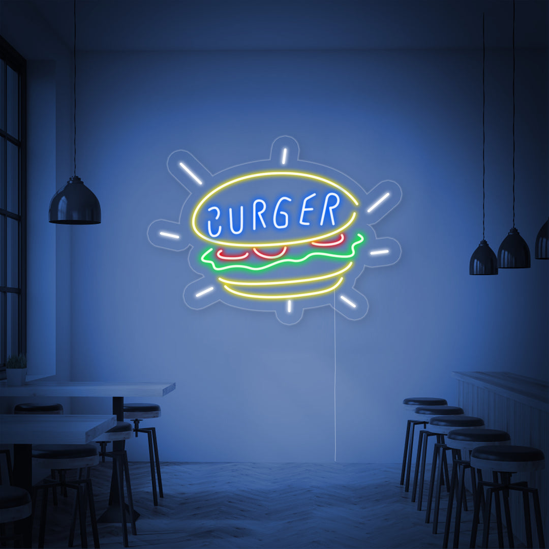 "Burger, Voedingswinkel" Neon Verlichting