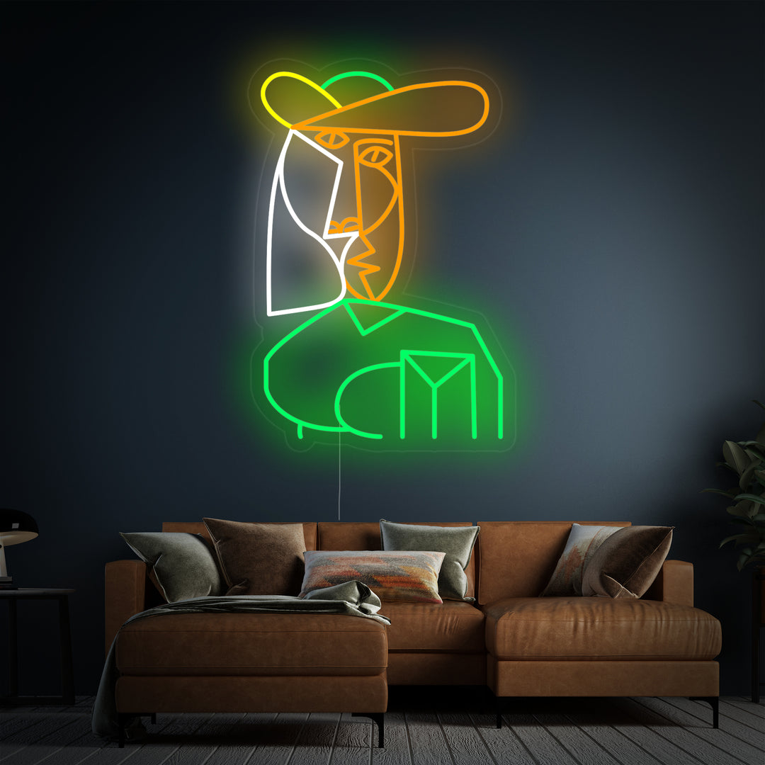 "Buste Van Vrouw Pablo Picasso" Neon Verlichting