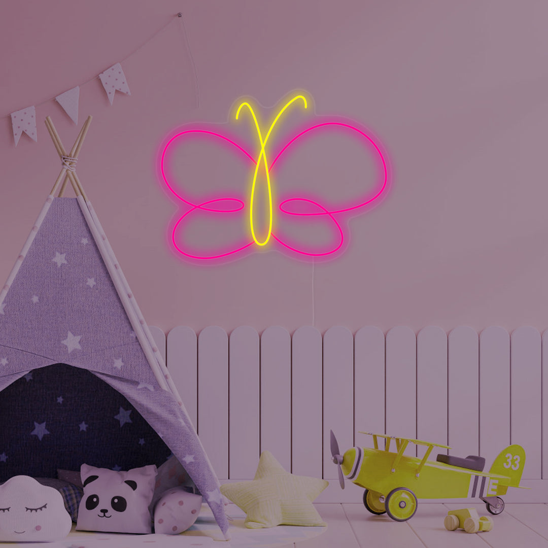 "Vlinder, Decor Kinderkamer" Neon Verlichting