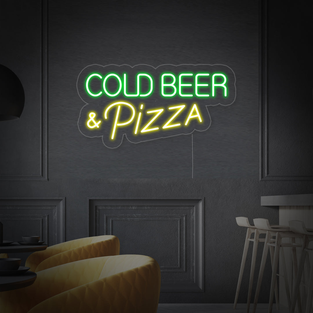 "Cold Beer Pizza" Neon Verlichting