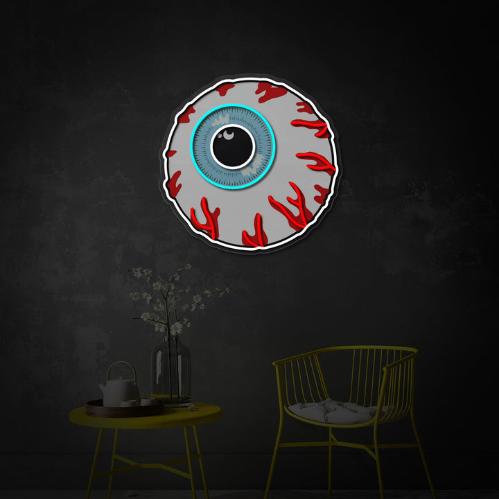 "Cartoon Eye, Eyeball, Zombie Bomb" UV-geprint LED-neonbord