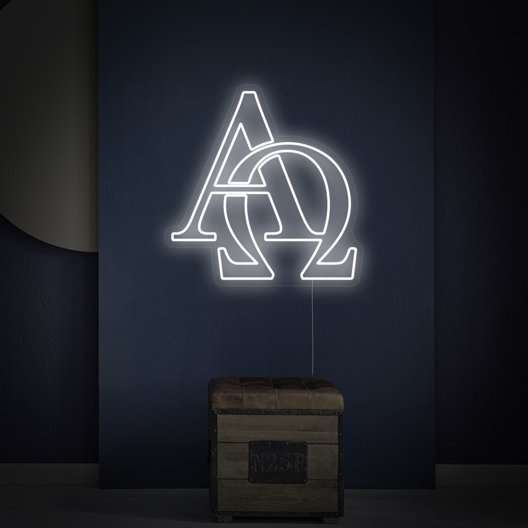 "Christelijk Symbool Alfa Omega" Neon Verlichting