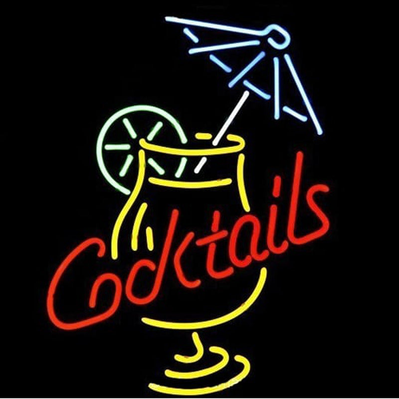 "Cocktails, Martini, Parapluie, Kop" Neon Verlichting