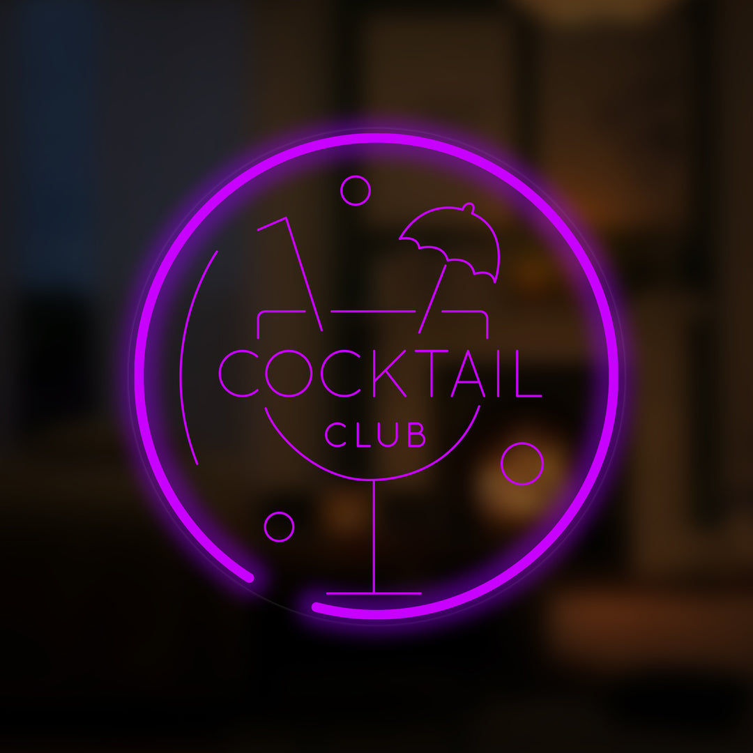 "Cocktail Club, Cocktail" Mini Neon Verlichting
