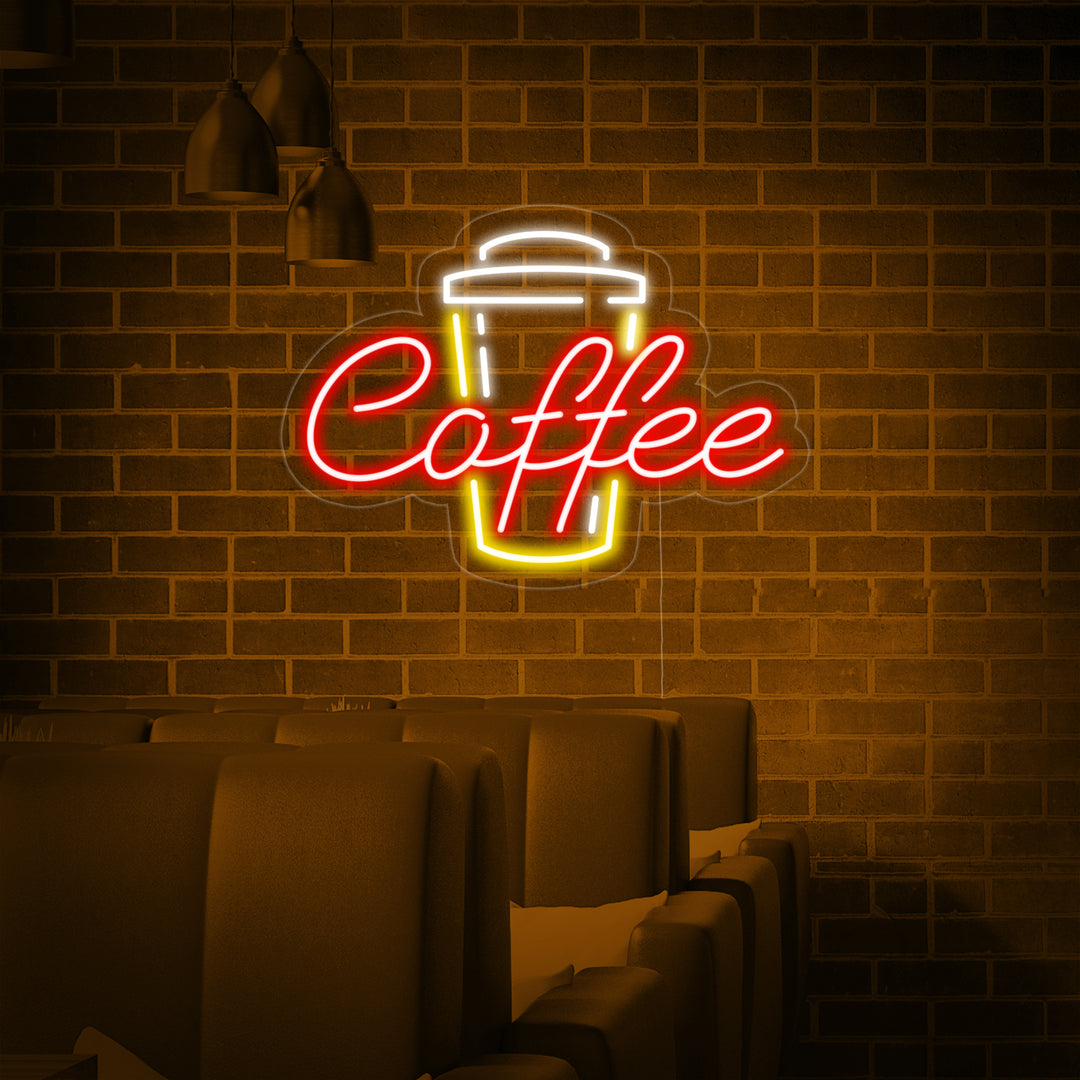 "Coffee, koffiekop" Neon Verlichting