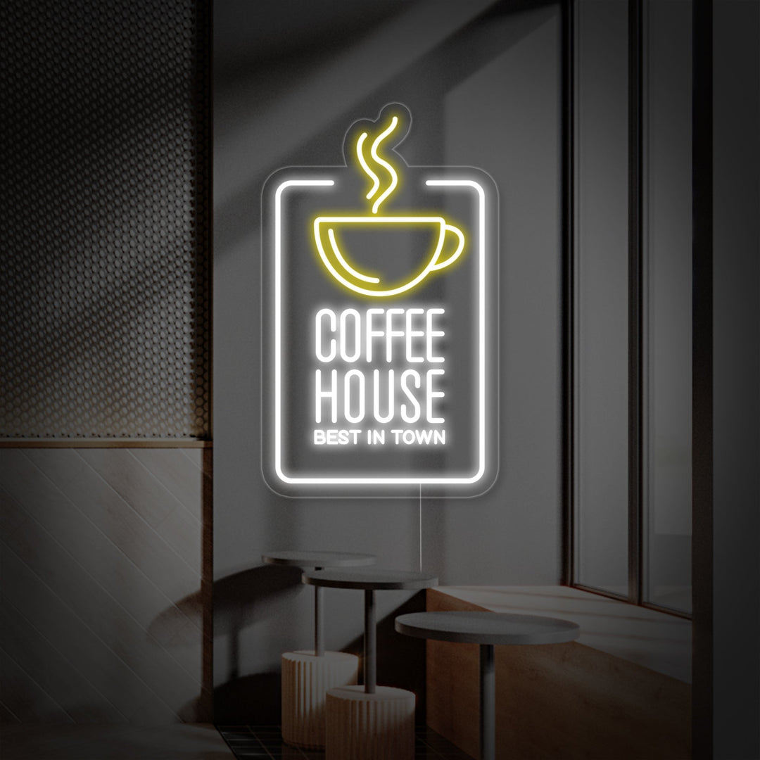 "Coffee House Best In Town" Neon Verlichting