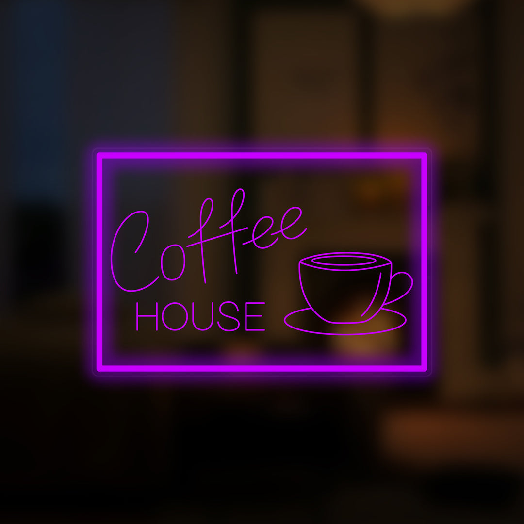 "Koffiehuis Coffee House" Miniatuur Neonbord