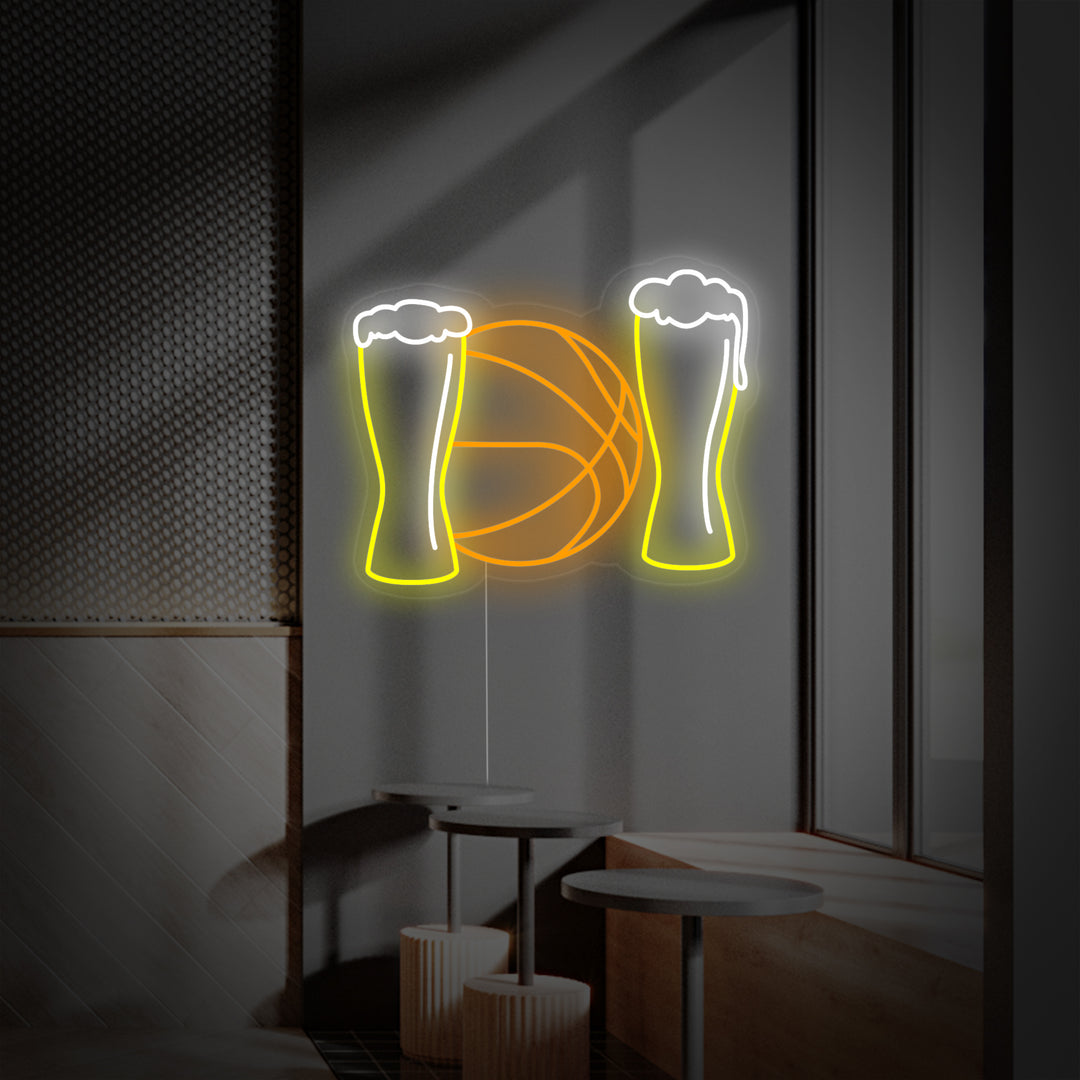 "Koud Bier En Basketbal" Neon Verlichting