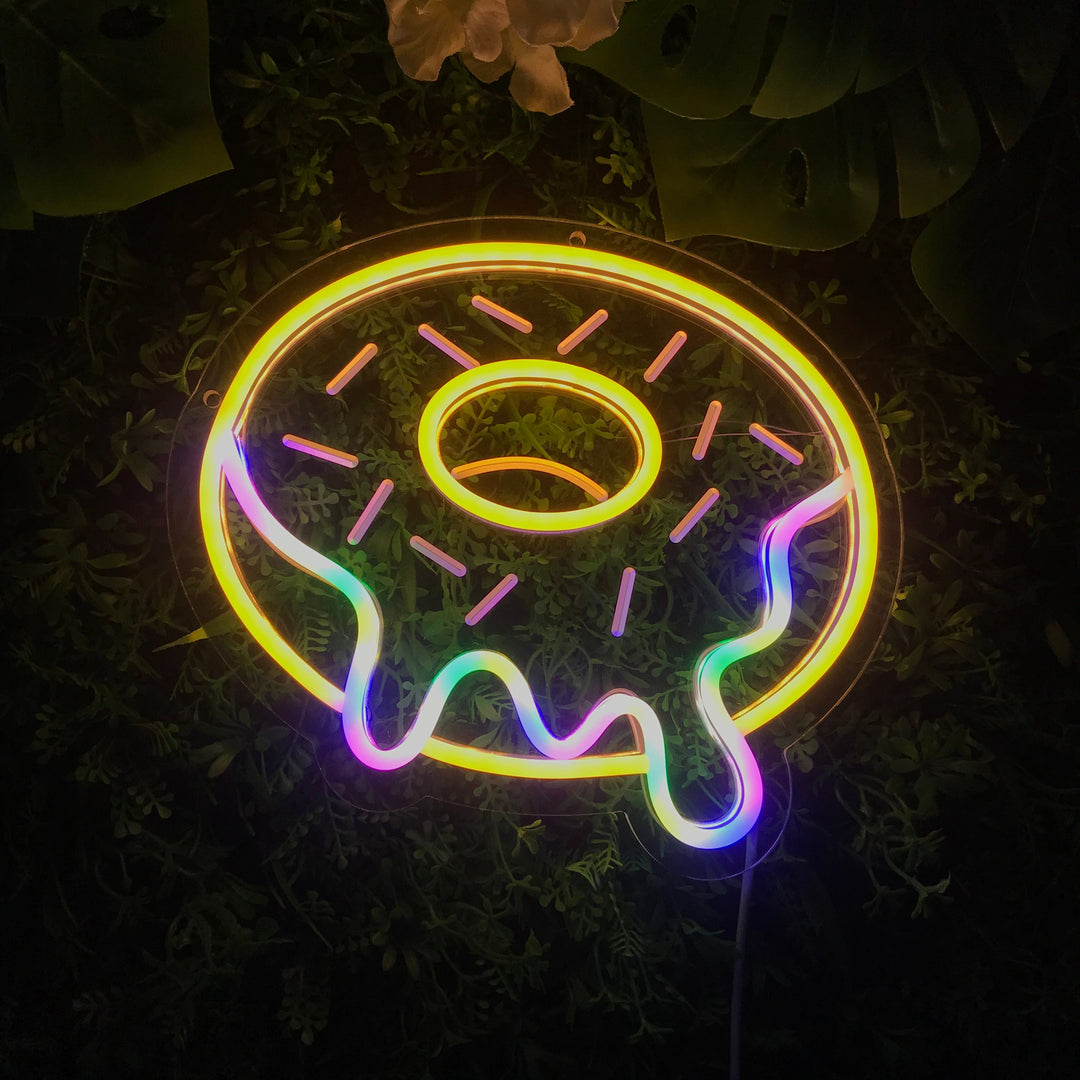 "Kleurrijke Donut" Mini Neon Verlichting