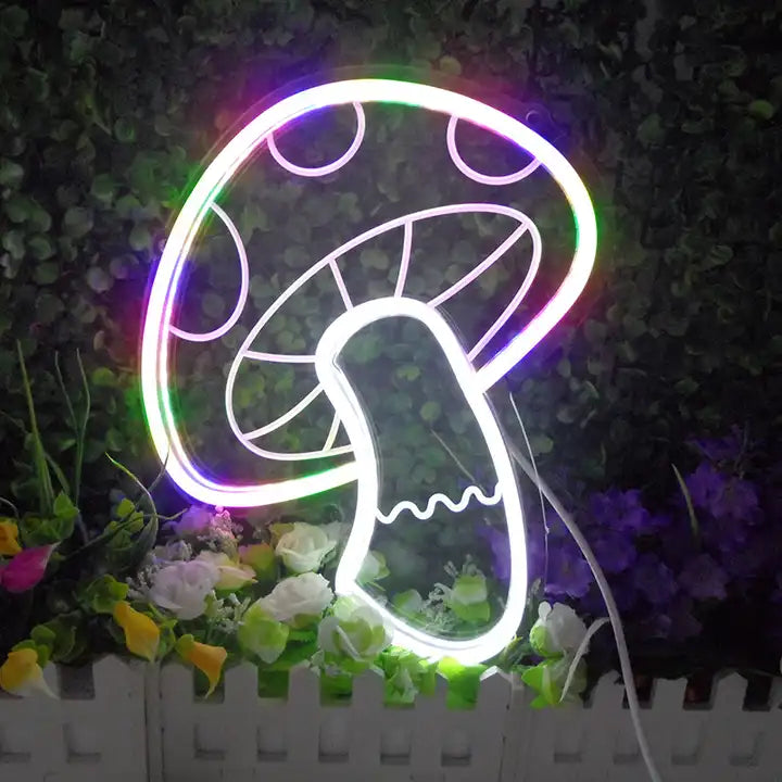 "Unieke Paddestoel" Mini Neon Verlichting
