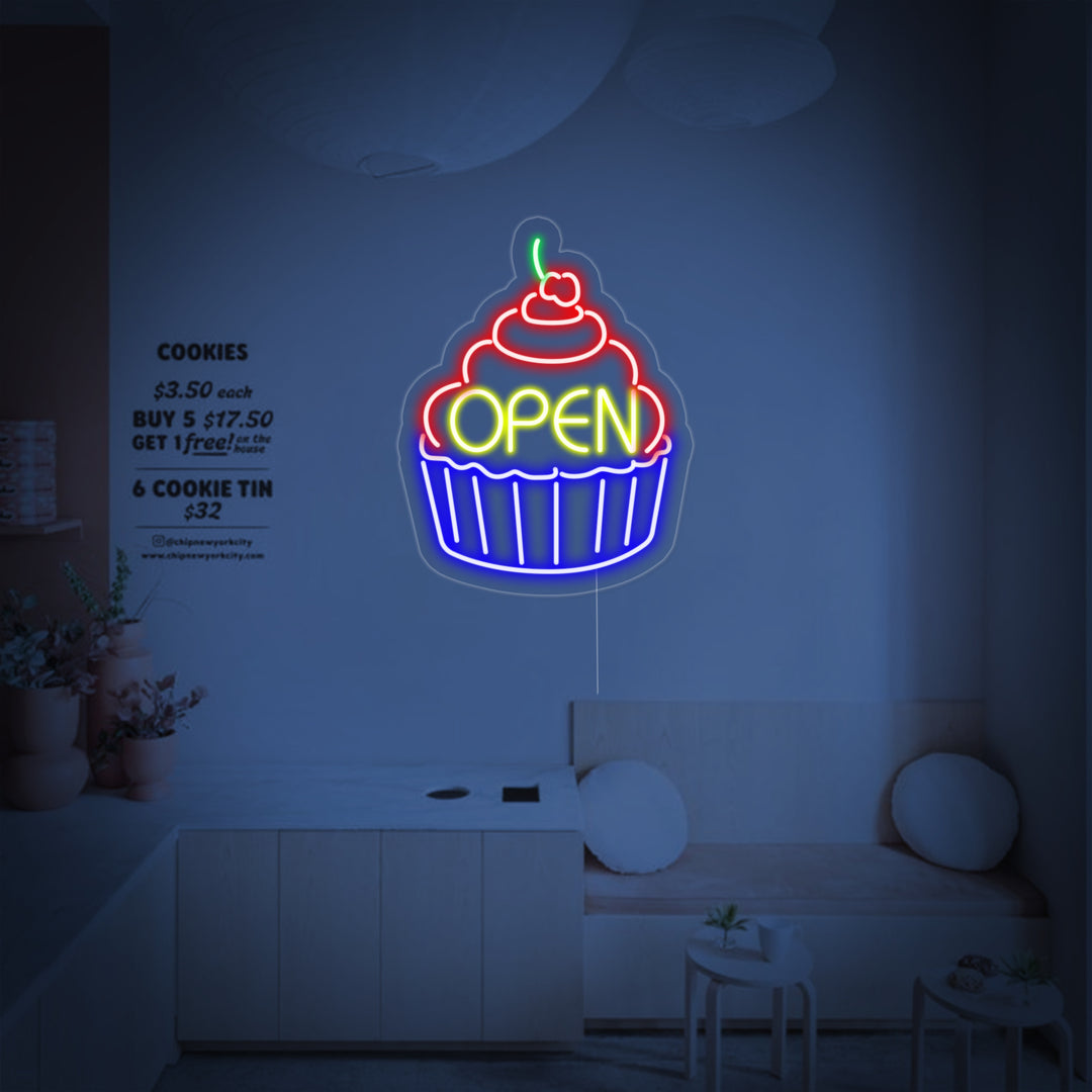 "Cupcake Open" Neon Verlichting