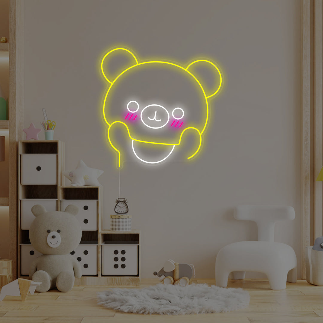 "Schattige Beer, Kinderen Kamer Decor" Neon Verlichting
