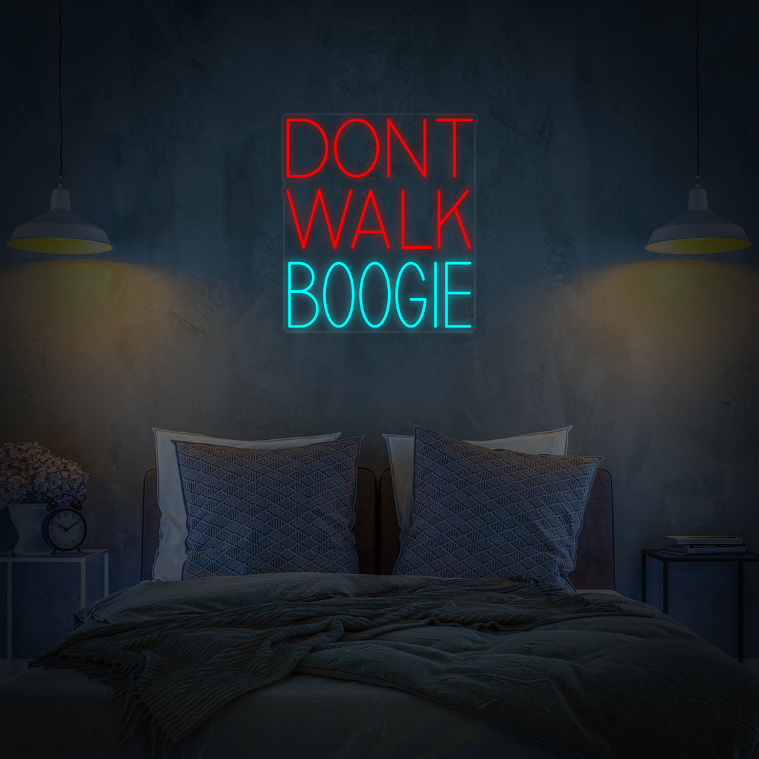 "Dont Walk Boogie Vinylmuziek" Neon Verlichting