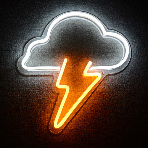 "Element Symbool Wolkenflits" Neon Verlichting