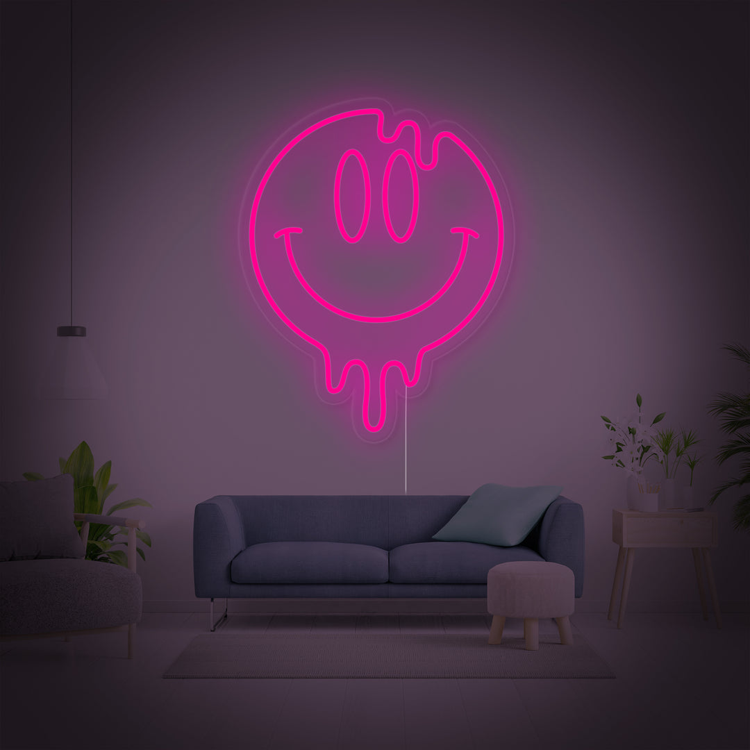 "Druipende Emoji-Smiley" Neon Verlichting