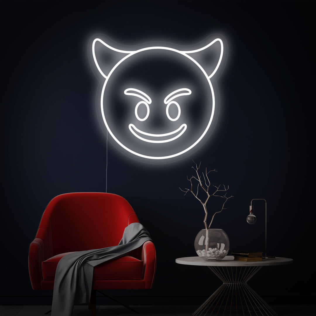 "Duivel Emoji" Neon Verlichting